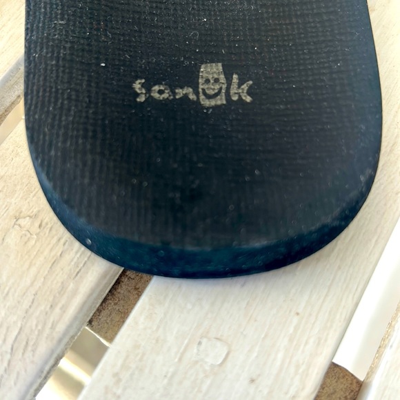 🏖SANUK☀️Blingy Circle Black Yoga Mat Flip Flops Size 10 - Picture 3 of 6